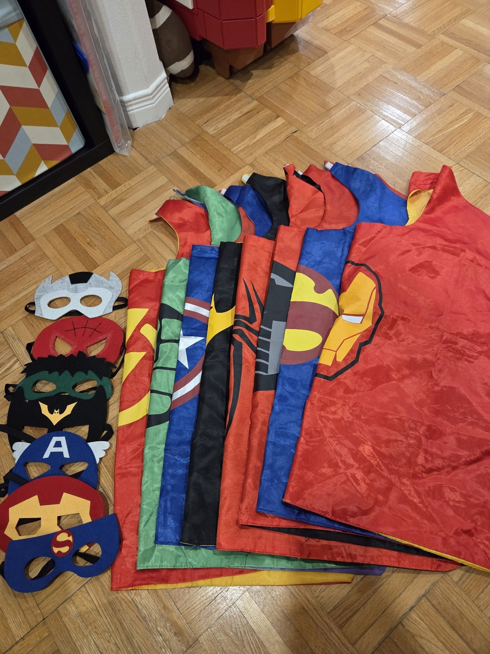 Kids Superhero Costume Lot Red & Blue